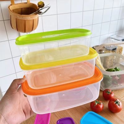 Solution de stockage alimentaire Organiseur de réfrigérateur en plastique rectangulaire transparent sans BPA