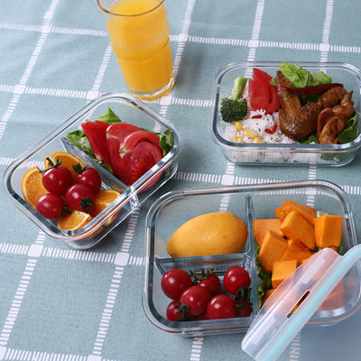 Récipients de préparation des repas en verre étanche à l'air pour adultes
