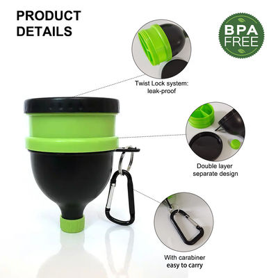 Produits alimentaires 4 OZ/120Ml Funnel de poudre de protéines avec porte-clés portable et distributeur pratique