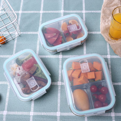 Récipients de préparation des repas en verre étanche à l'air pour adultes