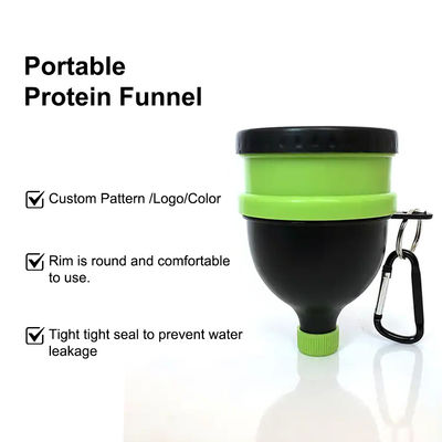 Produits alimentaires 4 OZ/120Ml Funnel de poudre de protéines avec porte-clés portable et distributeur pratique