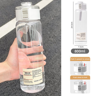 Applicable pour les adultes Bouteille d'eau en plastique transparente avec matériau personnalisé
