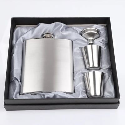 Flasque en acier inoxydable 304 pour alcool noir mat capacité 1 oz 2 oz 3 oz 4 oz 5 oz