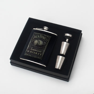 Flasque en acier inoxydable 304 pour alcool noir mat capacité 1 oz 2 oz 3 oz 4 oz 5 oz
