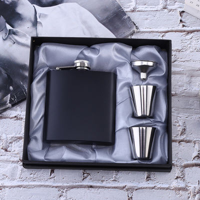 Flasque en acier inoxydable 304 pour alcool noir mat capacité 1 oz 2 oz 3 oz 4 oz 5 oz