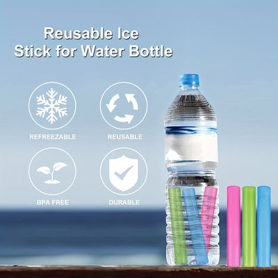 35g de bâtonnets de glaçons réutilisables de couleur personnalisée pour les barres de refroidissement de bouteilles d'eau congélatables