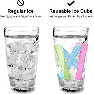 35g de bâtonnets de glaçons réutilisables de couleur personnalisée pour les barres de refroidissement de bouteilles d'eau congélatables