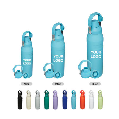 Bouteille d'eau en acier inoxydable thermiquement isolante en poudre