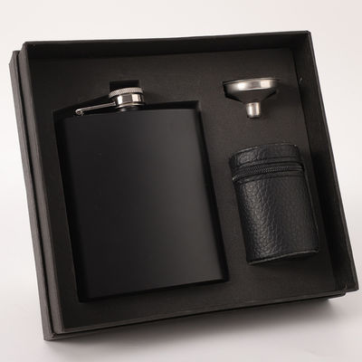 Portable en acier inoxydable de camping biberon étanche whisky cadeau ensemble pour le plaisir en plein air