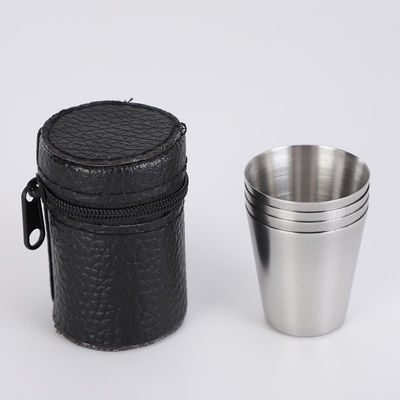 Portable en acier inoxydable de camping biberon étanche whisky cadeau ensemble pour le plaisir en plein air
