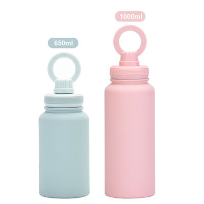 Bouteille d'eau en acier inoxydable isolée pour le sport avec support magnétique pour téléphone portable