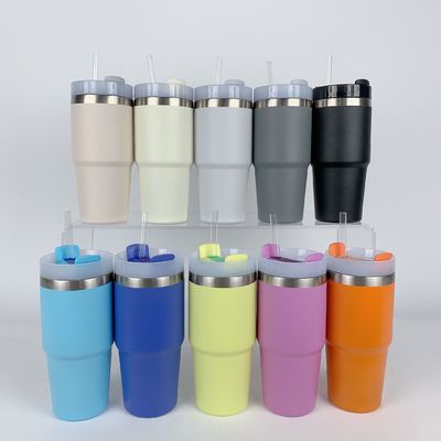 Isolation thermique 14 oz Coupe pour enfants avec paille BPA libre Double paroi en acier inoxydable