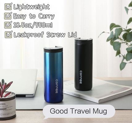 Cadeaux d'affaires 550 ml en acier inoxydable isolation sous vide tasse de voyage avec couvercle étanche