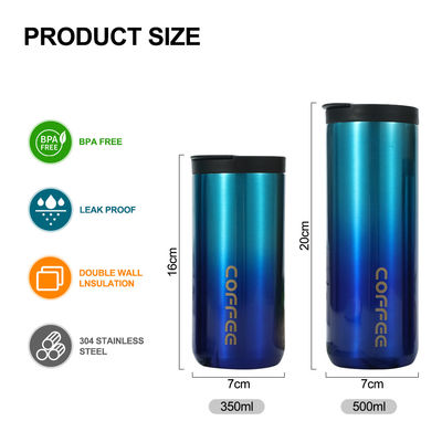 Cadeaux d'affaires 550 ml en acier inoxydable isolation sous vide tasse de voyage avec couvercle étanche