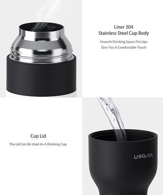 Applicable 12 oz Couvercle peut être utilisé comme tasse à boire pour bouteille d'eau en acier inoxydable