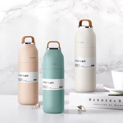 Applicable 12 oz Couvercle peut être utilisé comme tasse à boire pour bouteille d'eau en acier inoxydable