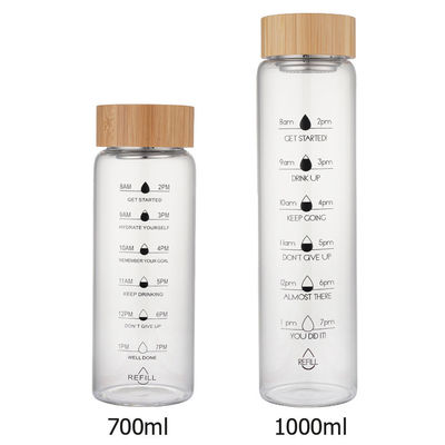 TOUR Gobelets en verre pour activités de plein air avec une capacité de 700 ml / 1000 ml et une échelle de temps