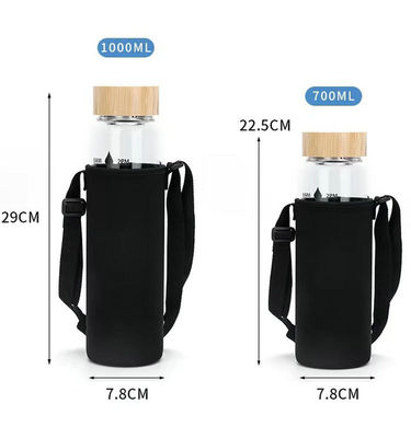 TOUR Gobelets en verre pour activités de plein air avec une capacité de 700 ml / 1000 ml et une échelle de temps