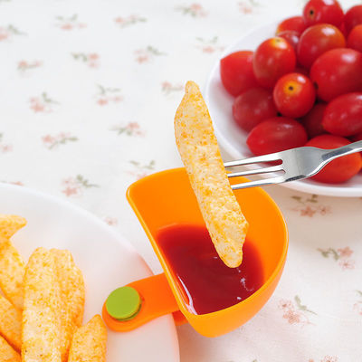10g de vinaigre de tomate clip pour assaisonnement de plat en plastique pour le support de plaque