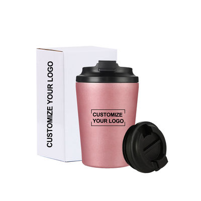 12 oz de voyage tasse à café réutilisable tasse isolée thermique en acier inoxydable