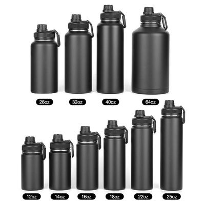 Bouteille d'eau à vide de 32 oz/64 oz pour la consommation directe au gymnase sportif en acier inoxydable