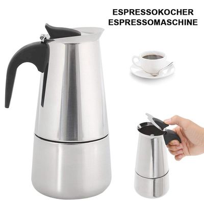 Outils de café et de thé 6 tasses en acier inoxydable Moka Pot Espresso Cafetière par Bialetti