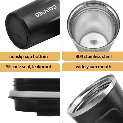 Bouteille de voyage en acier inoxydable 510 ml, écoulement de café isolé, aspirateur pour cadeaux