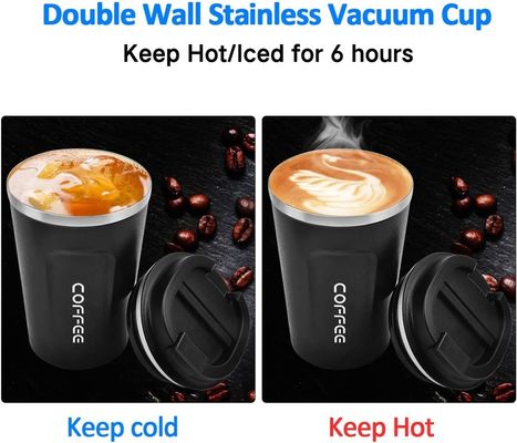 Bouteille de voyage en acier inoxydable 510 ml, écoulement de café isolé, aspirateur pour cadeaux
