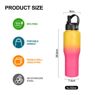 Améliorez votre équipement de camping avec cette bouteille d'eau en acier inoxydable de 32 oz et le couvercle du bec