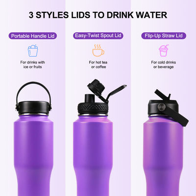 Améliorez votre équipement de camping avec cette bouteille d'eau en acier inoxydable de 32 oz et le couvercle du bec