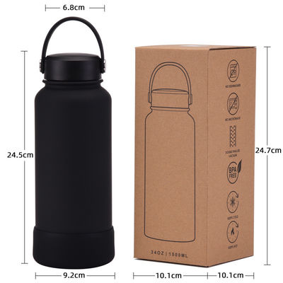 Design classique bouteille d'eau en acier inoxydable à double paroi pour écologique