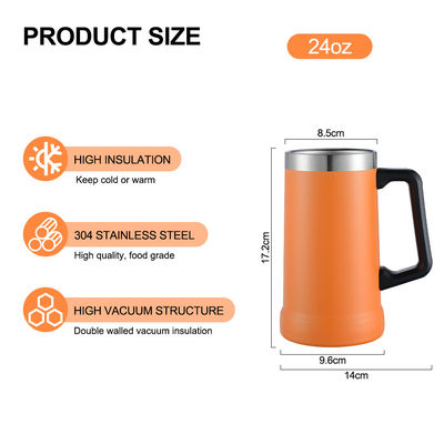 350g à double paroi à vide isolant en acier inoxydable tasse de bière 16 oz 24 oz tasse de type verre