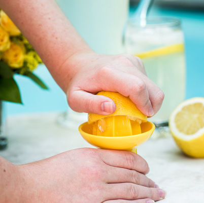 Extraire le jus sans effort avec un compresseur de chaux plastique portable de 8*11cm 85g