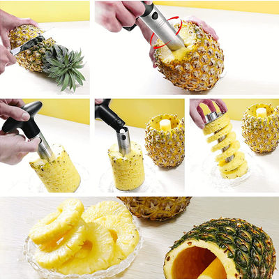 Acier inoxydable 304 coupe-pièces à base d'ananas Gadget de cuisine rapide pour un retrait facile du noyau