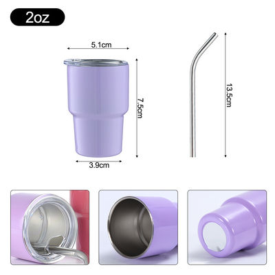 Réutilisable Mini Tumbler Shot Glass 304 en acier inoxydable avec logo personnalisé