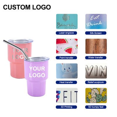 Réutilisable Mini Tumbler Shot Glass 304 en acier inoxydable avec logo personnalisé
