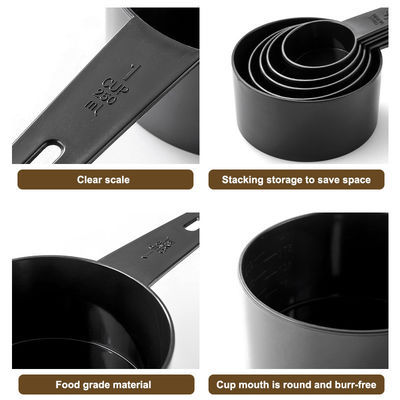 Outils de mesure Coupe de mesure en plastique professionnelle avec cuillère à café Ensemble de 5 100g
