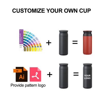 350 ml 500 ml Double paroi du café de voyage tumbler avec la poignée de revêtement sous vide isolé