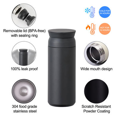 350 ml 500 ml Double paroi du café de voyage tumbler avec la poignée de revêtement sous vide isolé