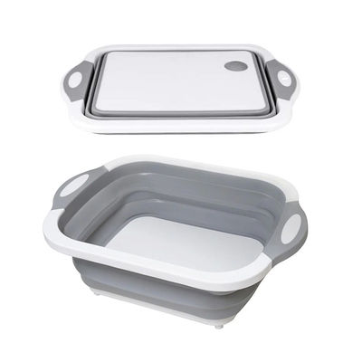 Logo personnalisé Cuve à vaisselle pour le lavage et le drainage légumes fruits planche de coupe pliable