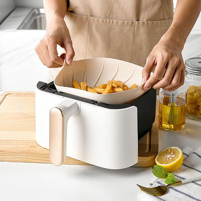 Plateau de pot en silicone non collant réutilisable pour friteuse à air Pâtisserie outils de pâtisserie Nettoyage facile