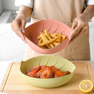 Plateau de pot en silicone non collant réutilisable pour friteuse à air Pâtisserie outils de pâtisserie Nettoyage facile
