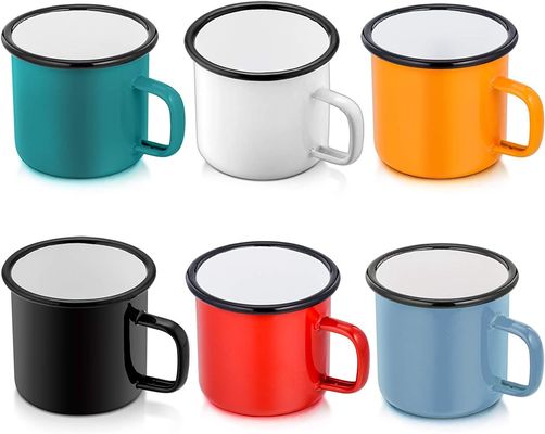 Logo personnalisé émail Camping tasse à café Europe Style de conception avec accessoires HANDGRIP