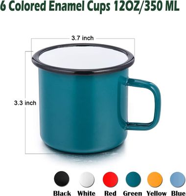 Logo personnalisé émail Camping tasse à café Europe Style de conception avec accessoires HANDGRIP