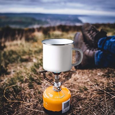 Logo personnalisé émail Camping tasse à café Europe Style de conception avec accessoires HANDGRIP
