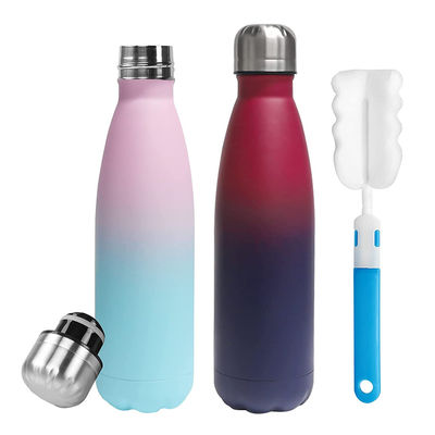 Bouteille d'eau isolée en acier inoxydable sport avec logo personnalisé et revêtement anticorrosion