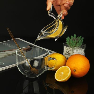 Juicer de fruits transparents portable Acrylique à feuilles de citron à feuilles de citron
