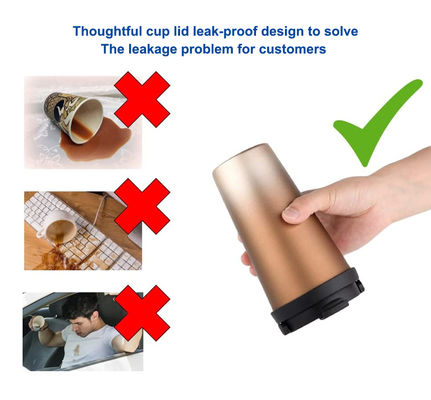 500 ml de capacité étanche à la chaleur en acier inoxydable à vide isolable tasse de voyage avec poignée