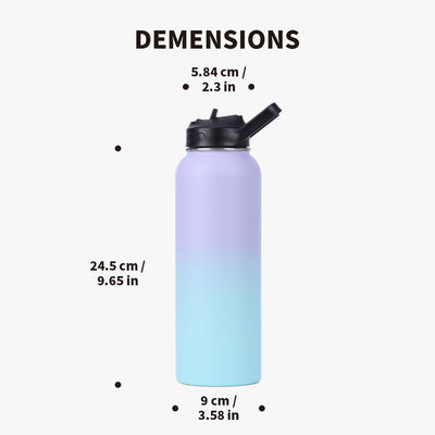Performance d'isolation thermique Garder au froid pendant 24 heures 32 oz bouteille d'eau en acier inoxydable
