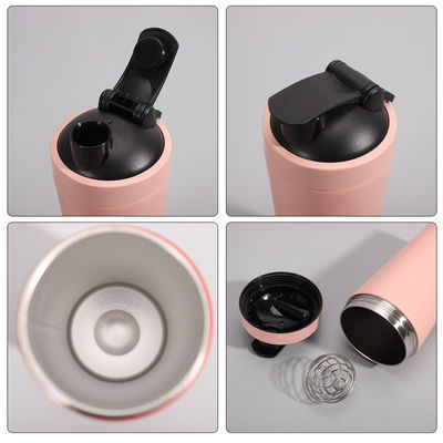 Logo personnalisé Acceptable 500g BPA Free Gym Bouteille de shaker isolé avec conception portable